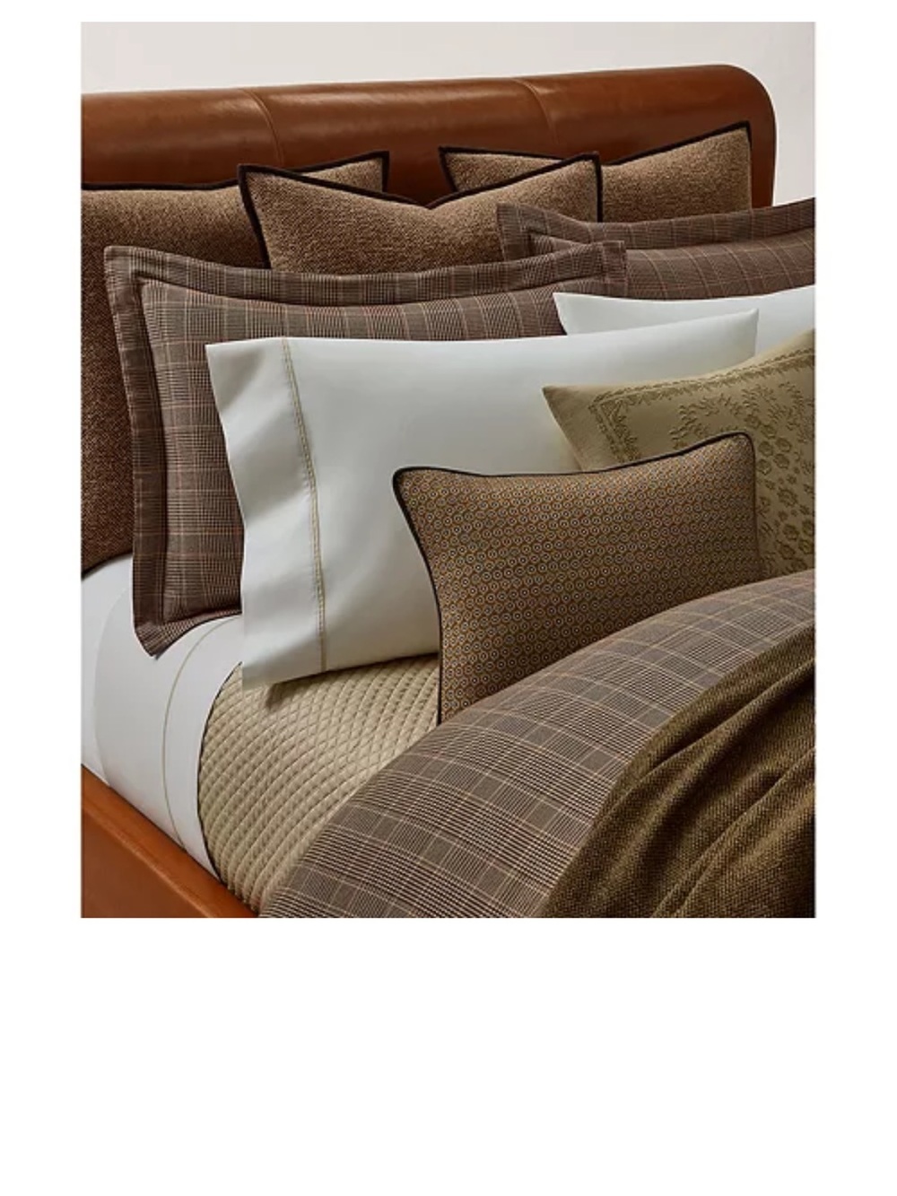 Ralph Lauren Brooks king pillow sham Lot of 2 shams